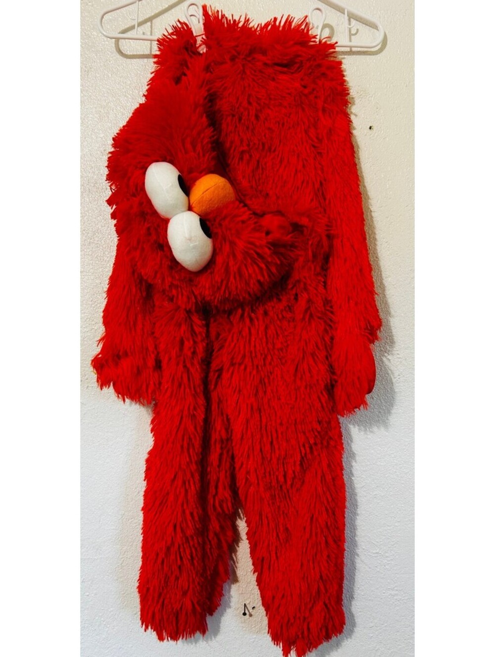 Sesame Street Elmo Costume Kids Youth Medium M Full Body Fuzzy Plush Character